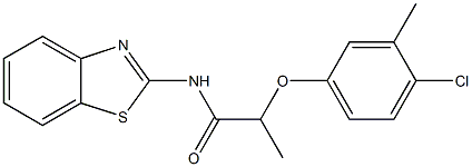 N-(1,3-benzothiazol-2-yl)-2-(4-chloro-3-methylphenoxy)propanamide Structure