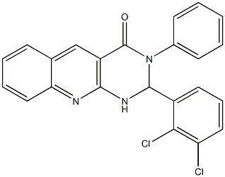 2-(2,3-dichlorophenyl)-3-phenyl-1,2-dihydropyrimido[4,5-b]quinolin-4-one 구조식 이미지