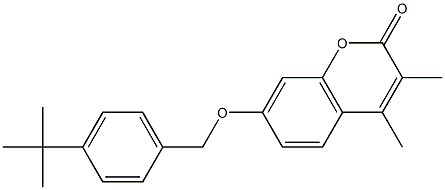 7-[(4-tert-butylphenyl)methoxy]-3,4-dimethylchromen-2-one 구조식 이미지