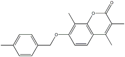 3,4,8-trimethyl-7-[(4-methylphenyl)methoxy]chromen-2-one 구조식 이미지