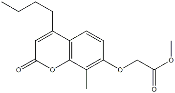 methyl 2-(4-butyl-8-methyl-2-oxochromen-7-yl)oxyacetate 구조식 이미지