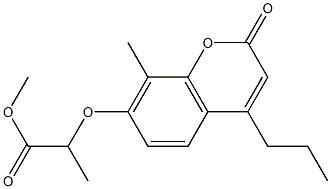 methyl 2-(8-methyl-2-oxo-4-propylchromen-7-yl)oxypropanoate 구조식 이미지