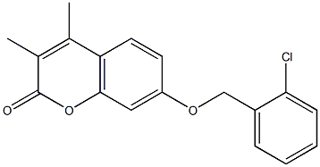 7-[(2-chlorophenyl)methoxy]-3,4-dimethylchromen-2-one 구조식 이미지