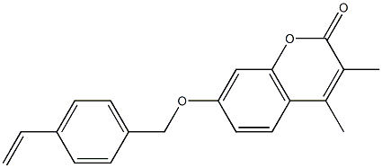 7-[(4-ethenylphenyl)methoxy]-3,4-dimethylchromen-2-one Structure