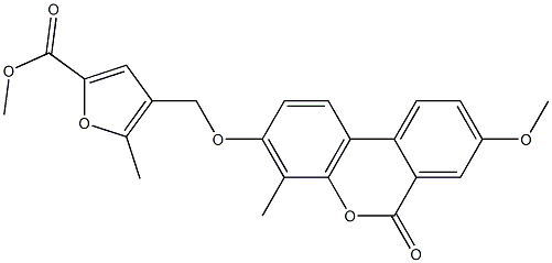 methyl 4-[(8-methoxy-4-methyl-6-oxobenzo[c]chromen-3-yl)oxymethyl]-5-methylfuran-2-carboxylate Structure