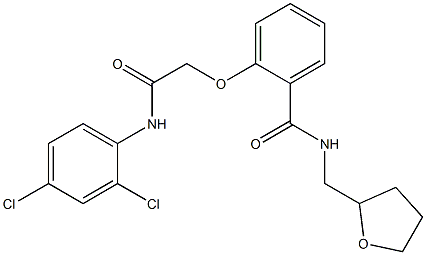 2-[2-(2,4-dichloroanilino)-2-oxoethoxy]-N-(oxolan-2-ylmethyl)benzamide Structure