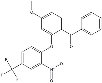 [4-methoxy-2-[2-nitro-4-(trifluoromethyl)phenoxy]phenyl]-phenylmethanone 구조식 이미지