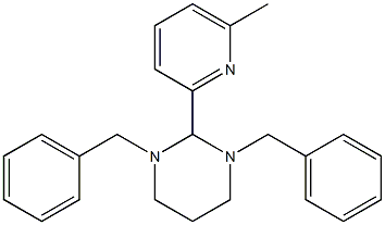 1,3-dibenzyl-2-(6-methylpyridin-2-yl)-1,3-diazinane 구조식 이미지