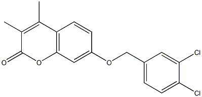 7-[(3,4-dichlorophenyl)methoxy]-3,4-dimethylchromen-2-one Structure