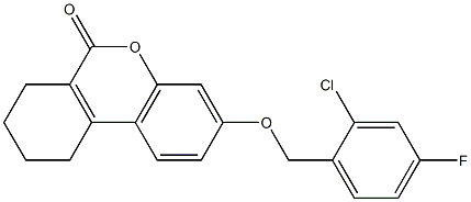 3-[(2-chloro-4-fluorophenyl)methoxy]-7,8,9,10-tetrahydrobenzo[c]chromen-6-one Structure
