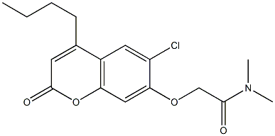 2-(4-butyl-6-chloro-2-oxochromen-7-yl)oxy-N,N-dimethylacetamide 구조식 이미지