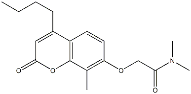 2-(4-butyl-8-methyl-2-oxochromen-7-yl)oxy-N,N-dimethylacetamide 구조식 이미지