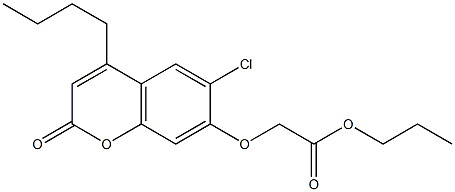 propyl 2-(4-butyl-6-chloro-2-oxochromen-7-yl)oxyacetate Structure