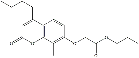 propyl 2-(4-butyl-8-methyl-2-oxochromen-7-yl)oxyacetate 구조식 이미지
