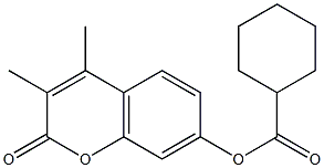 (3,4-dimethyl-2-oxochromen-7-yl) cyclohexanecarboxylate 구조식 이미지