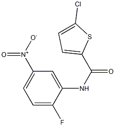 5-chloro-N-(2-fluoro-5-nitrophenyl)thiophene-2-carboxamide 구조식 이미지