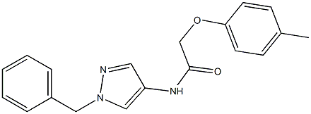 N-(1-benzylpyrazol-4-yl)-2-(4-methylphenoxy)acetamide 구조식 이미지