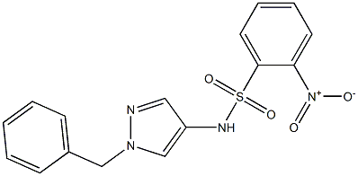 N-(1-benzylpyrazol-4-yl)-2-nitrobenzenesulfonamide 구조식 이미지