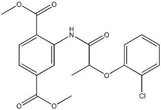 dimethyl 2-[2-(2-chlorophenoxy)propanoylamino]benzene-1,4-dicarboxylate Structure