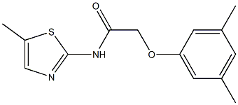 2-(3,5-dimethylphenoxy)-N-(5-methyl-1,3-thiazol-2-yl)acetamide Structure