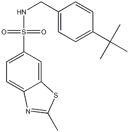 N-[(4-tert-butylphenyl)methyl]-2-methyl-1,3-benzothiazole-6-sulfonamide 구조식 이미지