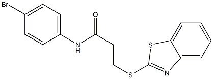 3-(1,3-benzothiazol-2-ylsulfanyl)-N-(4-bromophenyl)propanamide 구조식 이미지