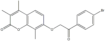 7-[2-(4-bromophenyl)-2-oxoethoxy]-3,4,8-trimethylchromen-2-one Structure