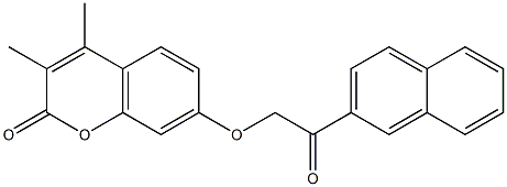 3,4-dimethyl-7-(2-naphthalen-2-yl-2-oxoethoxy)chromen-2-one Structure