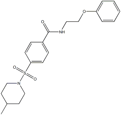 4-(4-methylpiperidin-1-yl)sulfonyl-N-(2-phenoxyethyl)benzamide Structure