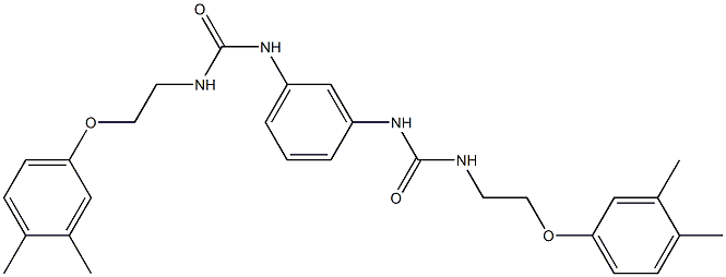 1-[2-(3,4-dimethylphenoxy)ethyl]-3-[3-[2-(3,4-dimethylphenoxy)ethylcarbamoylamino]phenyl]urea 구조식 이미지