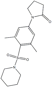 1-(3,5-dimethyl-4-piperidin-1-ylsulfonylphenyl)pyrrolidin-2-one 구조식 이미지