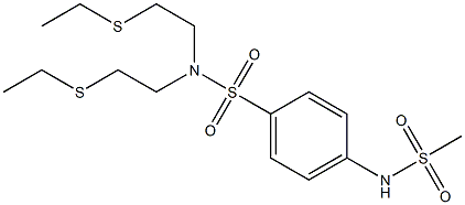 N,N-bis(2-ethylsulfanylethyl)-4-(methanesulfonamido)benzenesulfonamide Structure