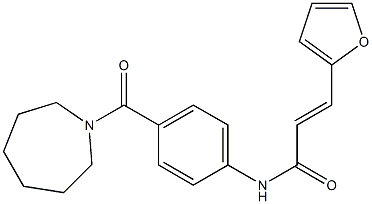 (E)-N-[4-(azepane-1-carbonyl)phenyl]-3-(furan-2-yl)prop-2-enamide 구조식 이미지