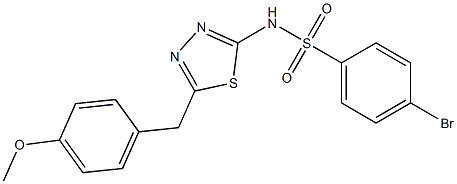 4-bromo-N-[5-[(4-methoxyphenyl)methyl]-1,3,4-thiadiazol-2-yl]benzenesulfonamide Structure