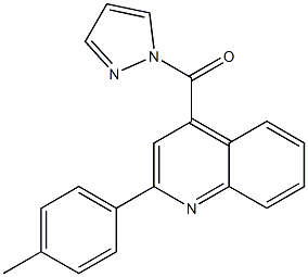 [2-(4-methylphenyl)quinolin-4-yl]-pyrazol-1-ylmethanone 구조식 이미지