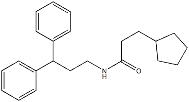 3-cyclopentyl-N-(3,3-diphenylpropyl)propanamide Structure