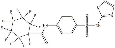 1,2,2,3,3,4,4,5,5,6,6-undecafluoro-N-[4-(1,3-thiazol-2-ylsulfamoyl)phenyl]cyclohexane-1-carboxamide Structure