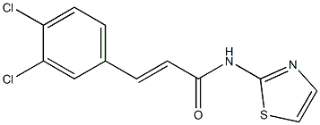(E)-3-(3,4-dichlorophenyl)-N-(1,3-thiazol-2-yl)prop-2-enamide 구조식 이미지