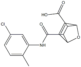 2-[(5-chloro-2-methylphenyl)carbamoyl]-7-oxabicyclo[2.2.1]hept-5-ene-3-carboxylic acid 구조식 이미지