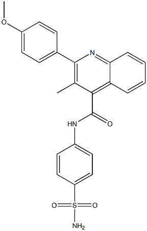 2-(4-methoxyphenyl)-3-methyl-N-(4-sulfamoylphenyl)quinoline-4-carboxamide 구조식 이미지
