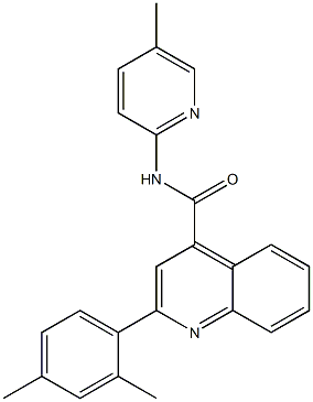 2-(2,4-dimethylphenyl)-N-(5-methylpyridin-2-yl)quinoline-4-carboxamide 구조식 이미지