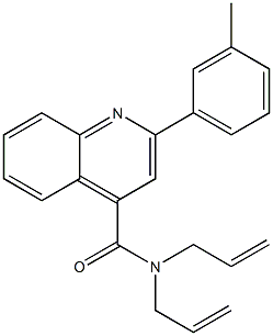 2-(3-methylphenyl)-N,N-bis(prop-2-enyl)quinoline-4-carboxamide 구조식 이미지