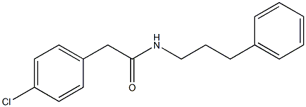 2-(4-chlorophenyl)-N-(3-phenylpropyl)acetamide 구조식 이미지