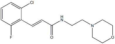 (E)-3-(2-chloro-6-fluorophenyl)-N-(2-morpholin-4-ylethyl)prop-2-enamide 구조식 이미지
