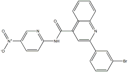 2-(3-bromophenyl)-N-(5-nitropyridin-2-yl)quinoline-4-carboxamide 구조식 이미지