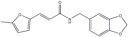 (E)-N-(1,3-benzodioxol-5-ylmethyl)-3-(5-methylfuran-2-yl)prop-2-enamide 구조식 이미지