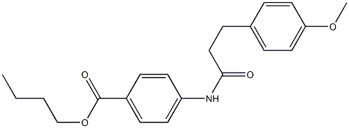 butyl 4-[3-(4-methoxyphenyl)propanoylamino]benzoate 구조식 이미지