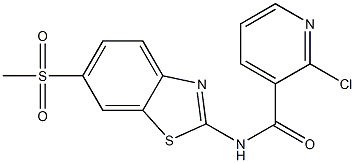 2-chloro-N-(6-methylsulfonyl-1,3-benzothiazol-2-yl)pyridine-3-carboxamide Structure