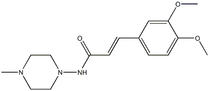 (E)-3-(3,4-dimethoxyphenyl)-N-(4-methylpiperazin-1-yl)prop-2-enamide Structure