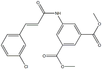 dimethyl 5-[[(E)-3-(3-chlorophenyl)prop-2-enoyl]amino]benzene-1,3-dicarboxylate 구조식 이미지